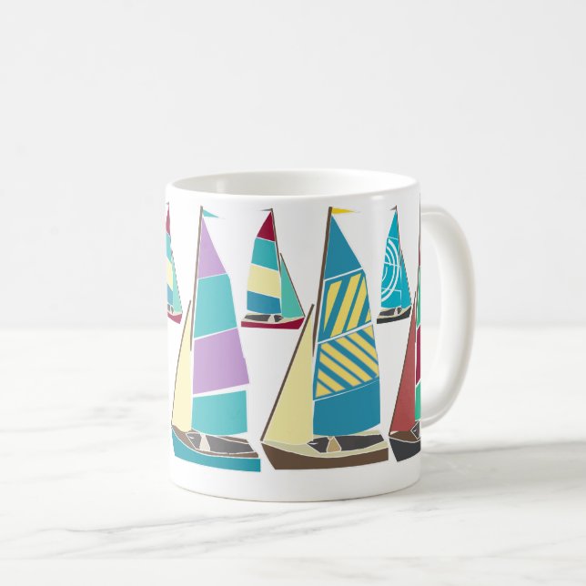 Vintag Dinghies Tasse (VorderseiteRechts)