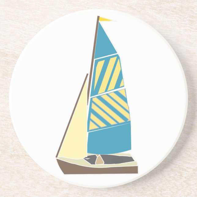 Vintag Dinghy Sandstein Untersetzer (Vorne)