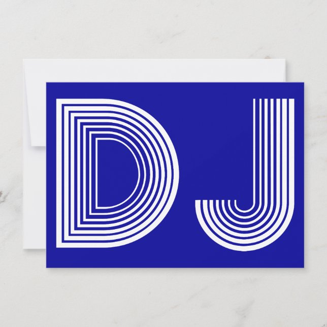 Vintag DJ Einladung (Vorderseite)