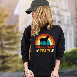 Vintag Doberman Dog Mama Sunset Sweatshirt