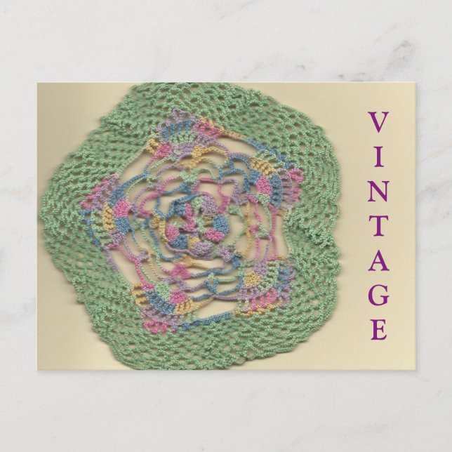 Vintag Doily Postcard Postkarte (Vorderseite)