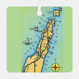 Vintag Door Landkreis Wisconsin Ornament Aus Metall