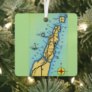 Vintag Door Landkreis Wisconsin Ornament Aus Metall