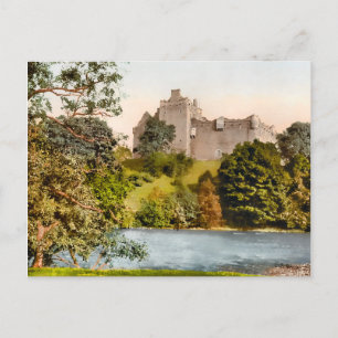 Vintag Doune Castle Scotland Postkarte