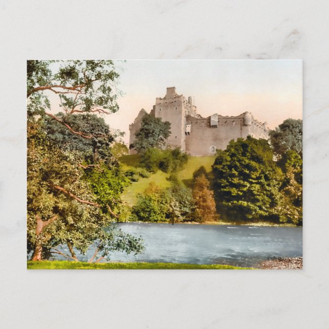Vintag Doune Castle Scotland Postkarte (Vorderseite)