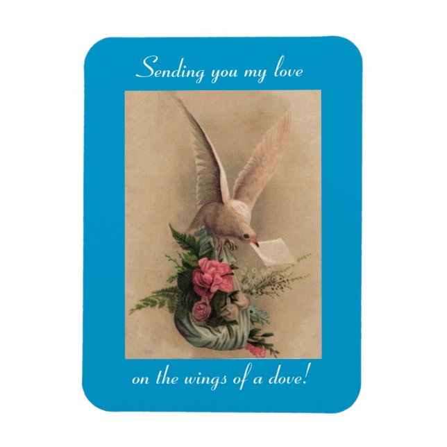 Vintag Dove Magnet (Vertikal)