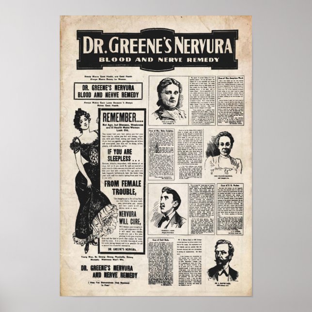 Vintag Dr. Greene Nervura Poster (Vorne)