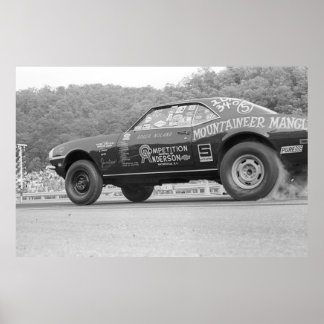 Vintag Drag - Mountaineer Mangler Camaro Drag Car Poster