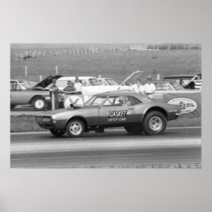 Vintag Drag - Mr. Gasket "Testwagen" Camaro Poster