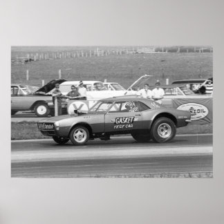Vintag Drag - Mr. Gasket "Testwagen" Camaro Poster