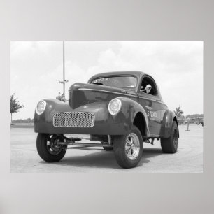 Vintag Drag - Willys Gasser Poster