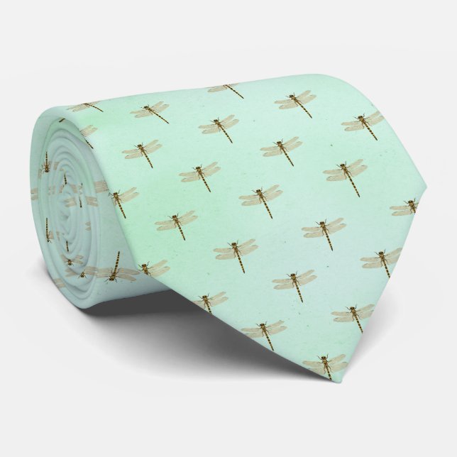 Vintag Dragonfly Floral Neck Tie Krawatte (Gerollt)