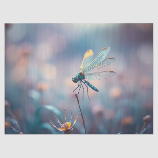 Vintag Dreamy Dragonfly Seidenpapier (Vorderseite)