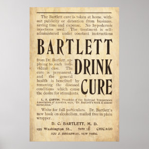 Vintag Drink Cure Ad von 1899 Poster