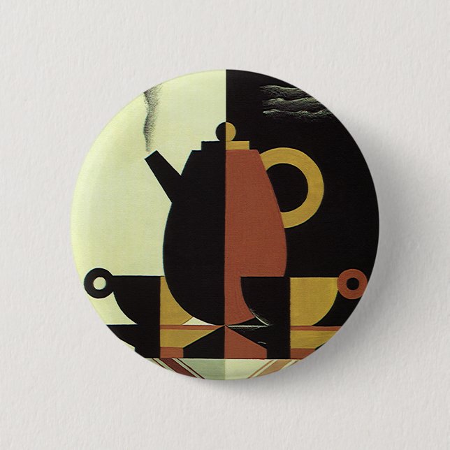 Vintag Drinks Getränke Kaffeepuppe mit Cups Button (Vorderseite)