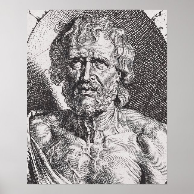 Vintag druckt die Büste von Seneca Poster (Vorne)