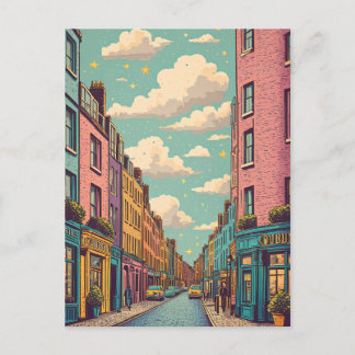 Vintag Dublin Irland Postkarte