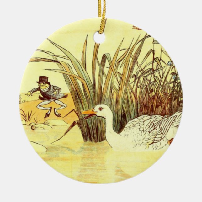 Vintag Duck Nr. 7 Keramik Ornament (Vorne)