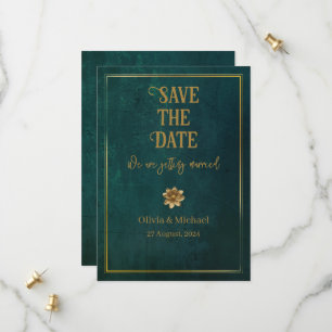 Vintag Dunkelgrün Save The Date