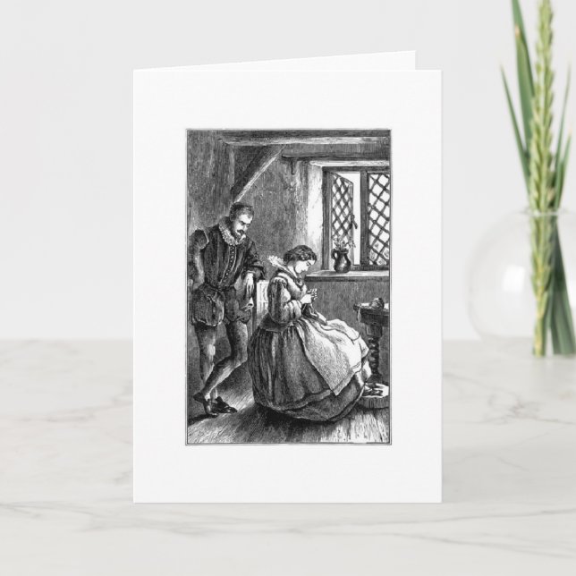 Vintag: Durch das Fenster anstrichende Elemente, Karte (Vorderseite)