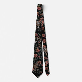 Vintag Dusty Rose Raccoons Krawatte
