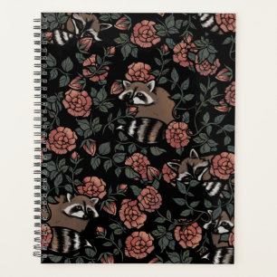 Vintag Dusty Rose Raccoons Planer