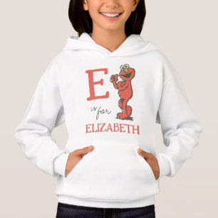 Vintag - E ist für Elmo   Name hinzufügen Hoodie