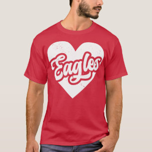 Vintag Eagles School Spirit Hoch Schule Maskottche T-Shirt