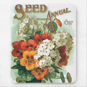 Vintag Eastman's Seed Catalog Cover Art, 1897 Mousepad