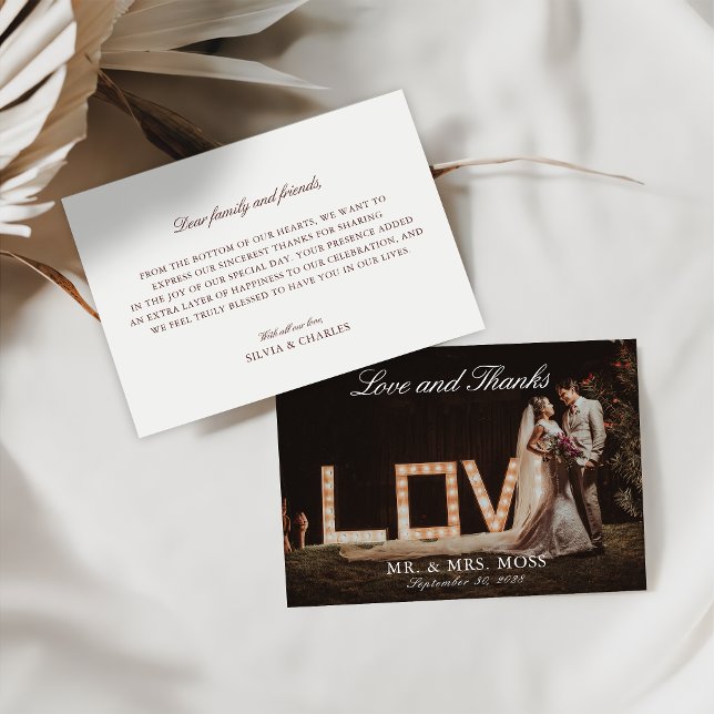 Vintag Ecru Wedding Foto Liebe & Danke (Von Creator hochgeladen)