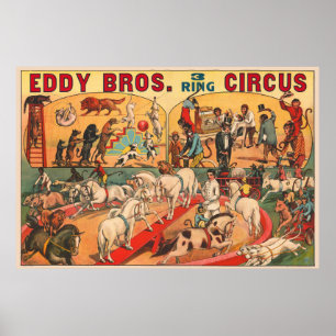 Vintag Eddy Brothers Circus Poster