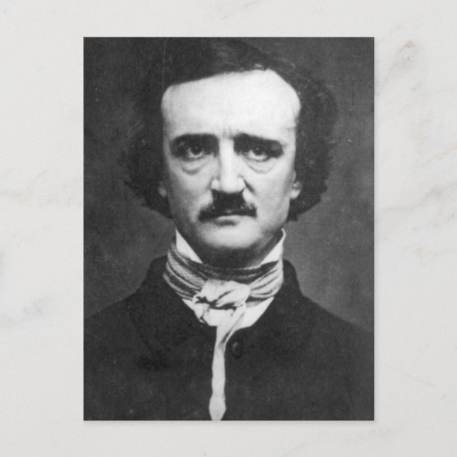 Vintag Edgar Allan Poe Portrait Postkarte (Vorderseite)