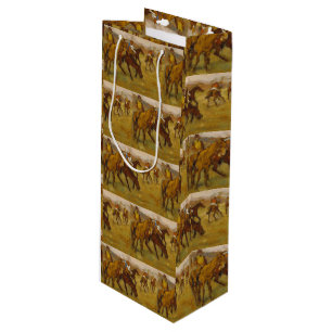 Vintag Edgar Degas vor dem Rennen Geschenktüte Für Weinflaschen