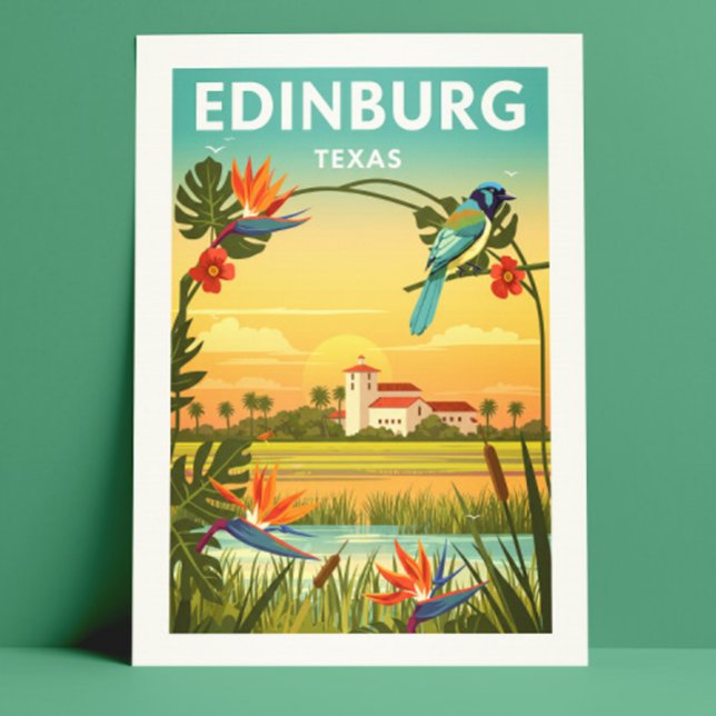 Vintag Edinburg Texas Postkarte (Von Creator hochgeladen)