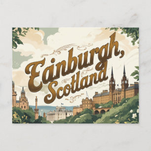 Vintag Edinburgh Charm Postkarte
