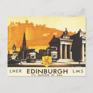 Vintag Edinburgh LNER Postkarte