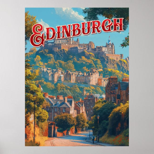 Vintag Edinburgh Poster (Vorne)