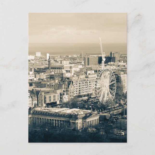 Vintag Edinburgh Postkarte (Vorderseite)
