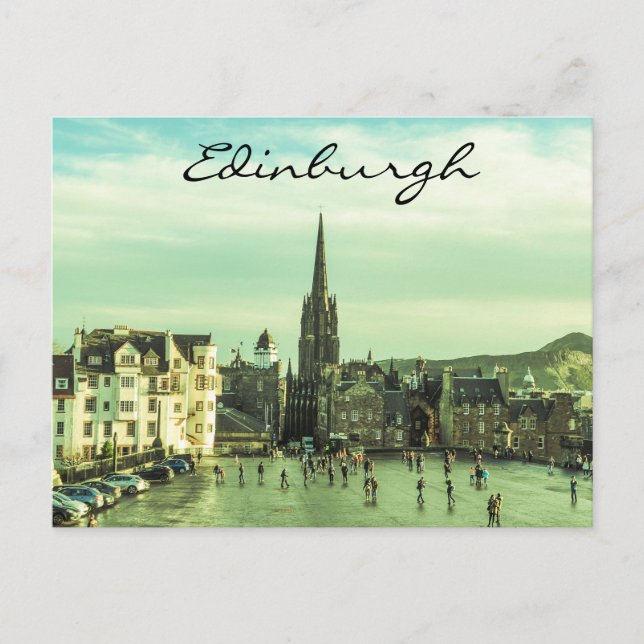 Vintag Edinburgh Postkarte (Vorderseite)