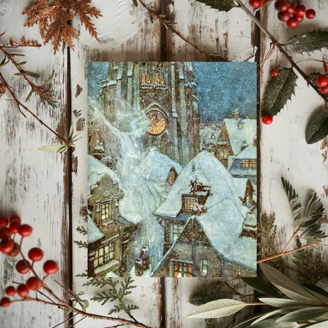 Vintag Edmund Dulac Snow Queen Postkarte (Von Creator hochgeladen)