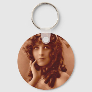 Vintag Edwardian Girl Schlüsselanhänger