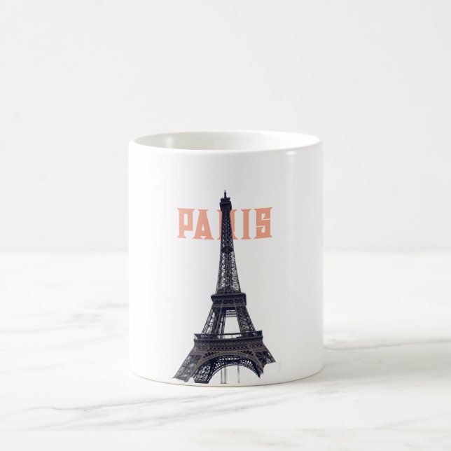 Vintag Eiffelturm Paris Europa Reisen Foto Kaffeetasse (Mittel)
