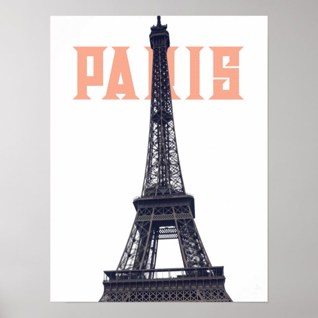 Vintag Eiffelturm Paris Europa Reisen Foto Poster (Vorne)