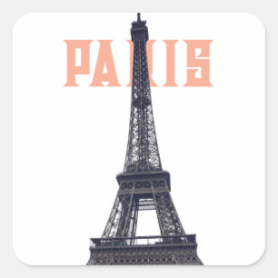 Vintag Eiffelturm Paris Europa Reisen Foto Quadratischer Aufkleber