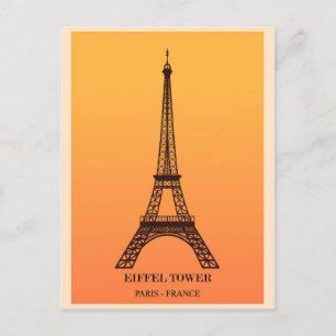 Vintag Eiffelturm Paris Frankreich Postkarte
