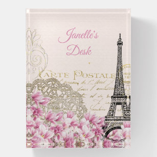 Vintag Eiffelturm Paris Postkarte Briefbeschwerer