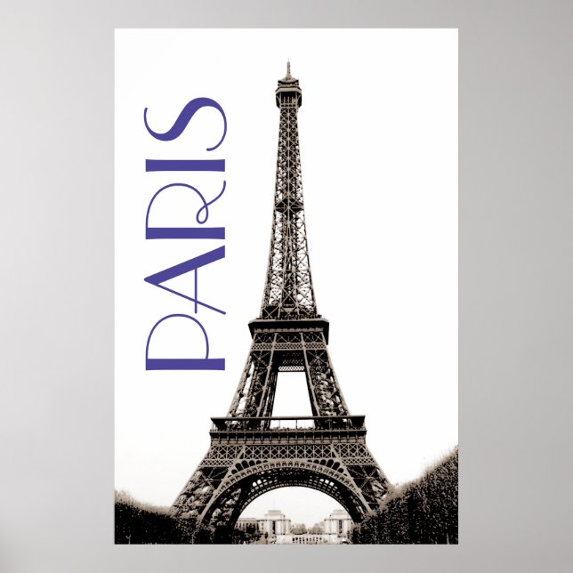 Vintag Eiffelturm Paris Travel Poster (Vorne)
