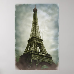 Vintag Eiffelturm Paris Travel Poster