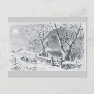 Vintag ein Besuch des Heiligen Nikolaus Malers Postkarte