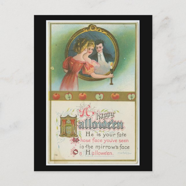 Vintag " Ein glückliches Halloween" Postkarte (Vorderseite)